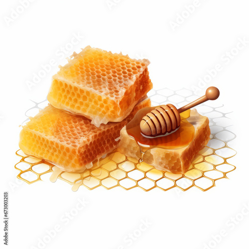 honeycomb isolated on white