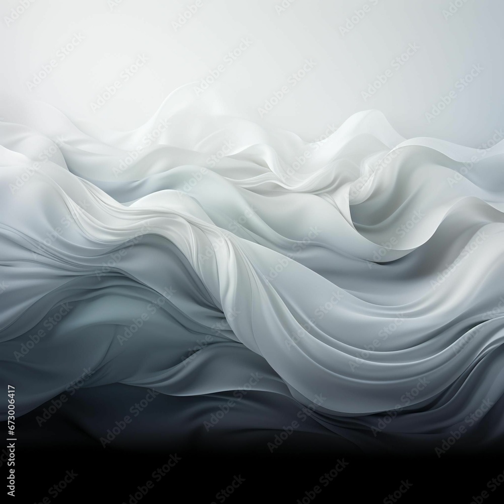 Obraz premium AI generated illustration of abstract black curves on the white background