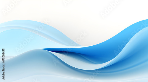 Abstract Aqua Flowing Waves,Contemporary Blue Swirls in Motion