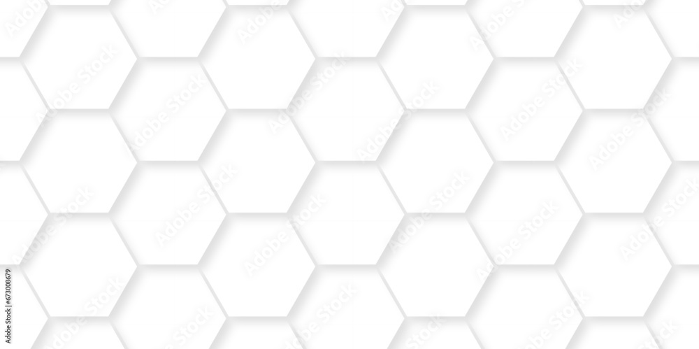 Seamless pattern with hexagons. Abstract background with hexagon and white Hexagonal Background. Luxury White Pattern. Vector Illustration. 3D Futuristic abstract honeycomb mosaic white background. Seamless pattern with hexagons. Abstract background with hexagon and white Hexagonal Background. Luxury White Pattern. Vector Illustration. 3D Futuristic abstract honeycomb mosaic white background.