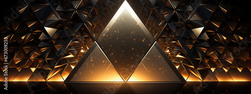 Abstract Futuristic Geometric Triangle 3D Wall Texture