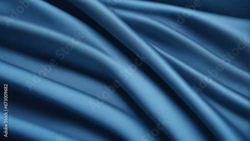 AI generated illustration of a navy blue fabric, featuring visible creases and lines