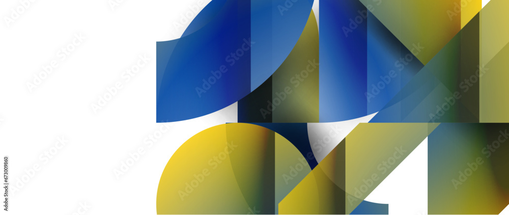 Geometric fusion - abstract harmony of triangles and circles in minimalist background design. Shapes and lines design for wallpaper, banner, background, landing page, wall art, invitation, prints Geometric fusion - abstract harmony of triangles and circles in minimalist background design. Shapes and lines design for wallpaper, banner, background, landing page, wall art, invitation, prints