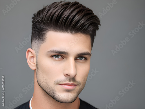 Fototapeta Man with cool hairstyle