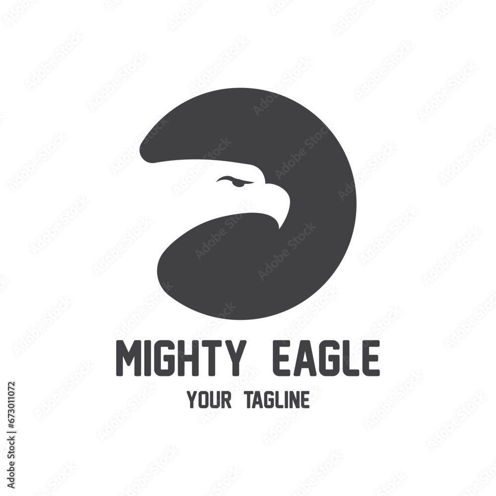 Fototapeta premium eagle logo vector icon illustration design