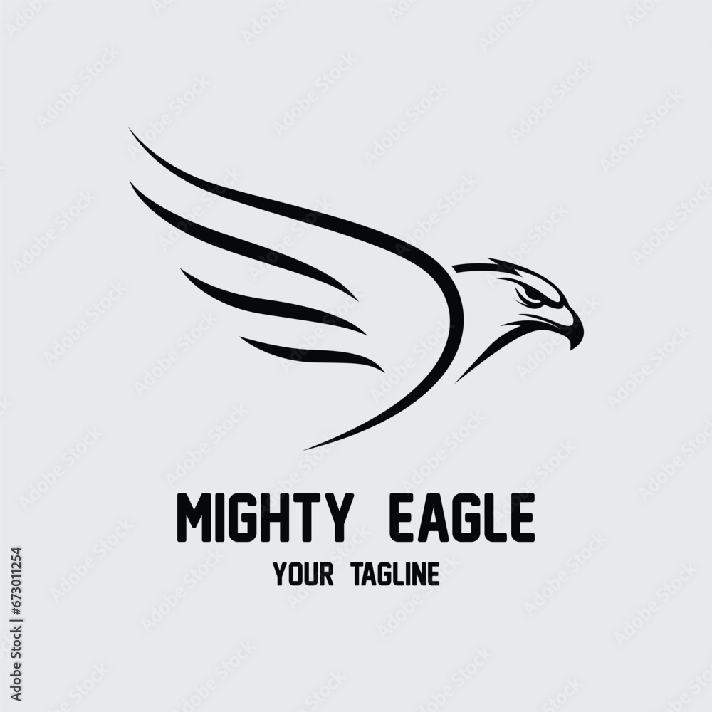 Obraz premium eagle logo vector icon illustration design