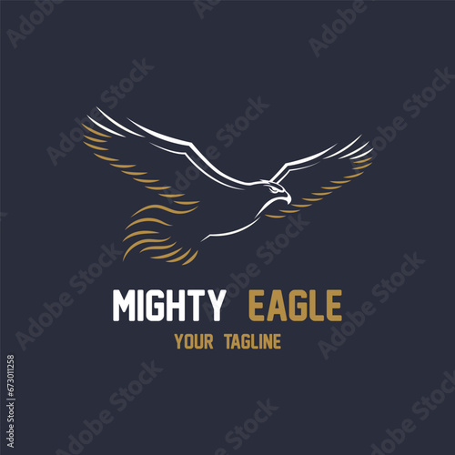 eagle logo vector icon illustration design