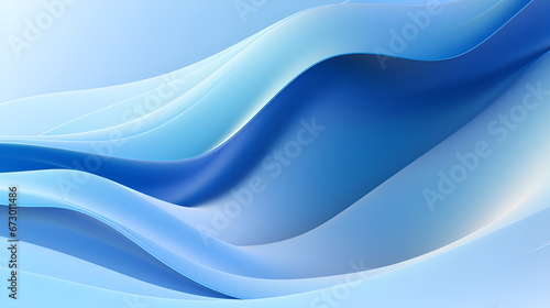 Smooth Wavy Lines for Graphic Design,Colorful Blue Wave Motion Art
