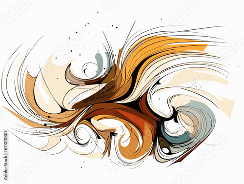 Drawing of Design creative idea and innovation concept illustration illustration separated, sweeping overdrawn lines.