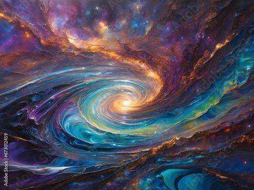Glittering Singularity: A Celestial Vortex of Transcendent Luminosity