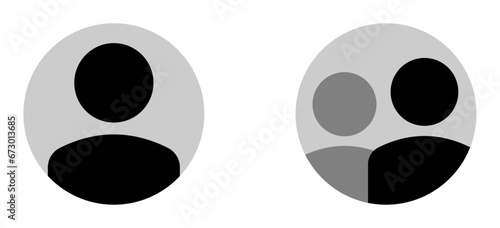 Anonymous user portrait vector icon concepts