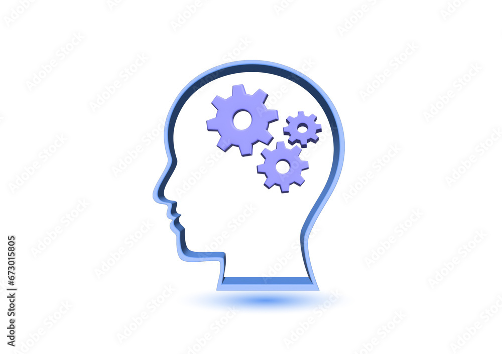 Engineering technology gear wheel placed in blank human head shape isolated on white background. Illustration
Vector. Engineering technology gear wheel placed in blank human head shape isolated on white background. Illustration
Vector.