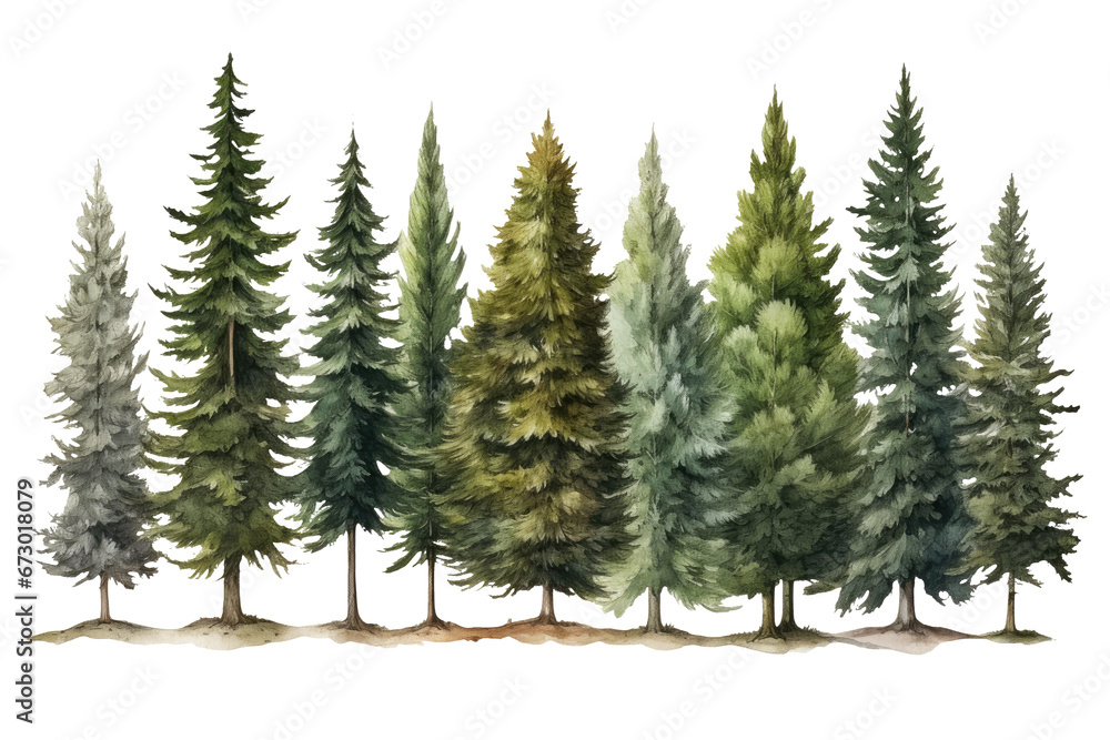 Conifer Trees Set