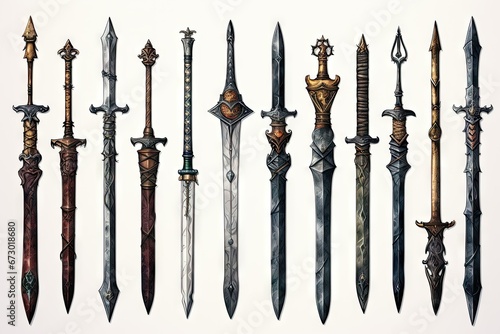 Billede på lærred Medieval Weapons Set
