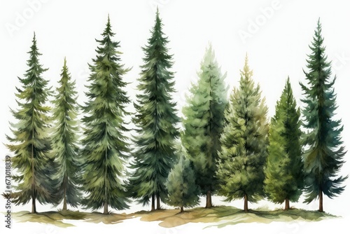 Conifer Trees Set photo