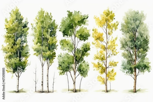 Deciduous Trees Set