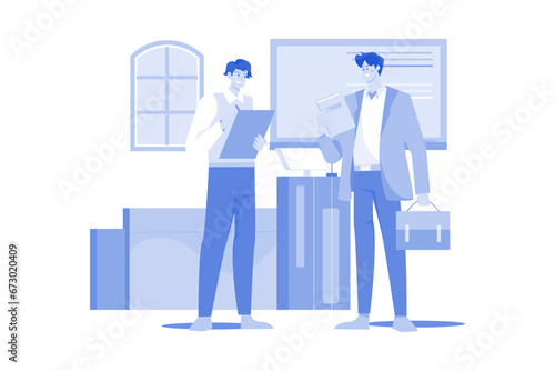 Assistant professor is exchanging work with the professor