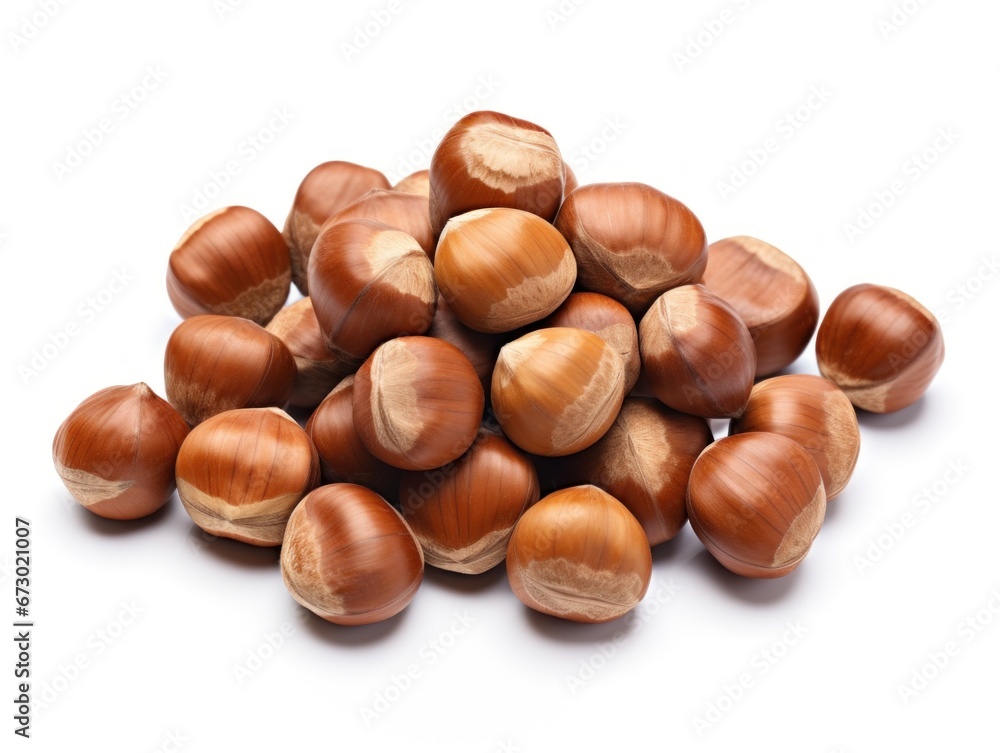 Hazelnuts isolated isolated on white background Hazelnuts isolated isolated on white background