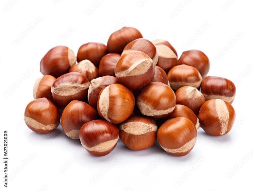 Hazelnuts isolated isolated on white background Hazelnuts isolated isolated on white background