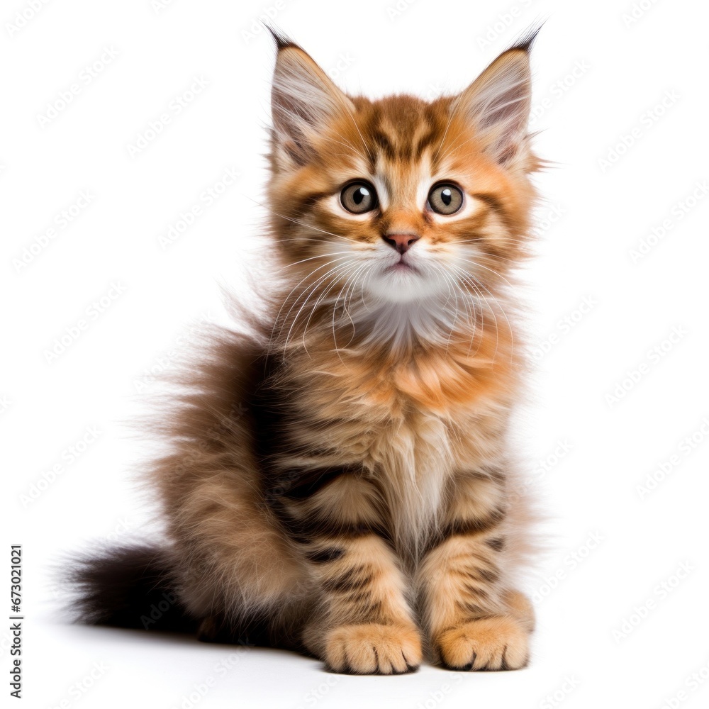 Cute kitten isolated on white background Cute kitten isolated on white background
