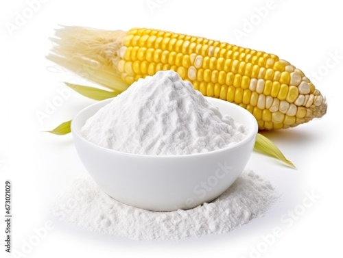Cornstarch isolated on white background 