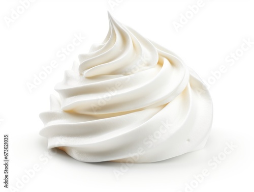 White cream isolated on white background 