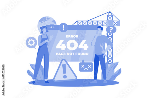Error Illustration concept on white background