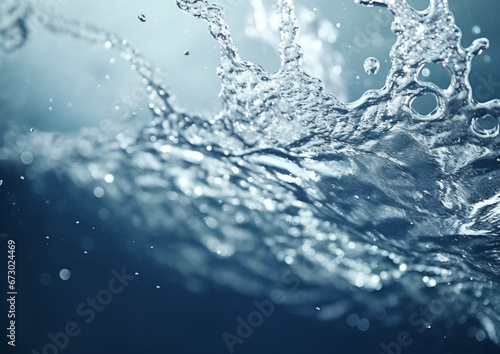 Super slow motion of waving water surface