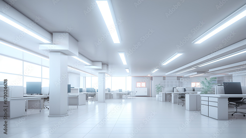  technology scientific modern laboratory or empty white room. Hospital Render Images