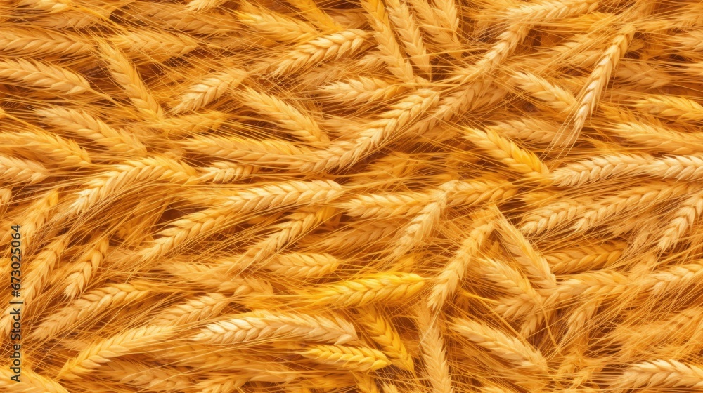 Obraz premium Wheat seamless pattern. Cereal repeated background
