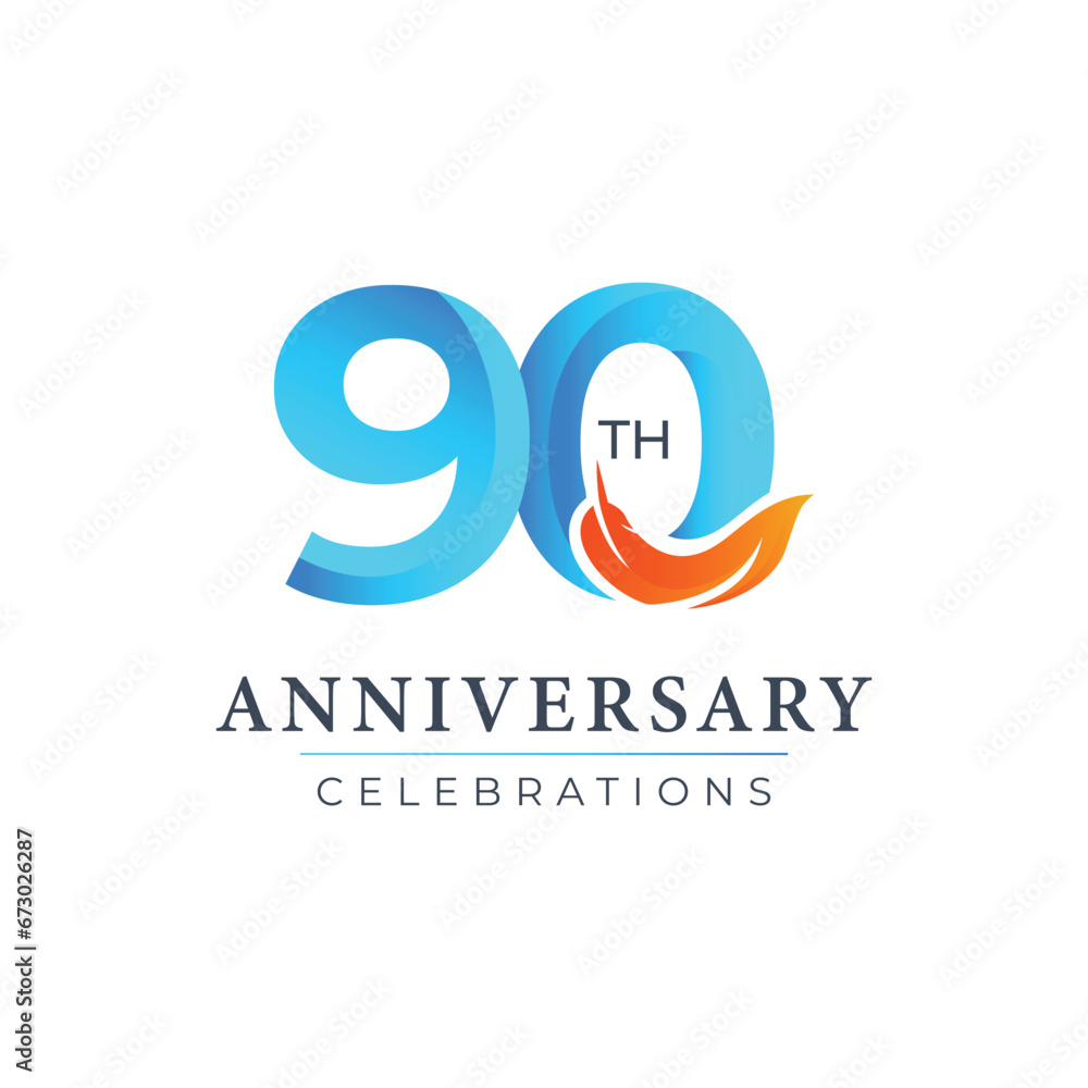 90 10 Th Anniversary Celebration Vector Template Design Illustration 90 10 Th Anniversary Celebration Vector Template Design Illustration