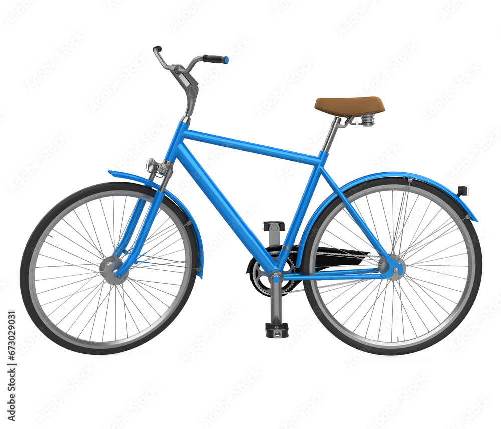 Blue Bicycle Isolated Blue Bicycle Isolated