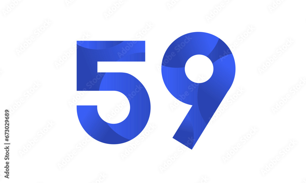 Blue Beach Number Modern Business Logo Blue Beach Number Modern Business Logo