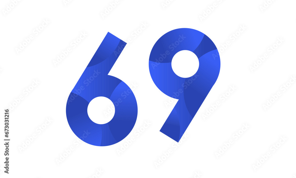 Blue Beach Number Modern Business Logo Blue Beach Number Modern Business Logo
