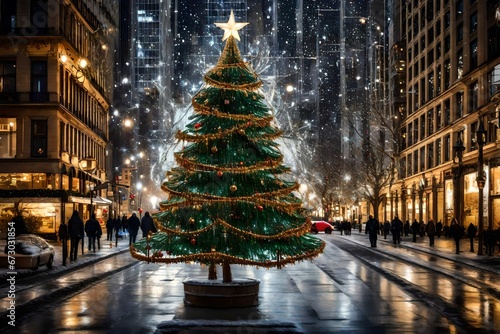 christmas tree in the city © Hafsa