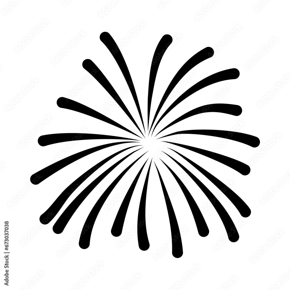Set of firework icons Set of firework icons