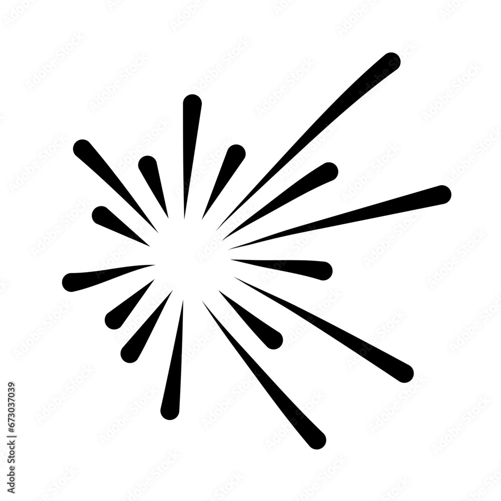 Set of firework icons Set of firework icons