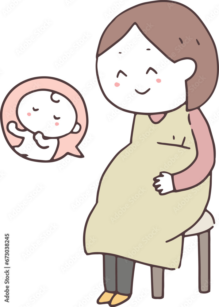 妊娠した女性 妊娠した女性