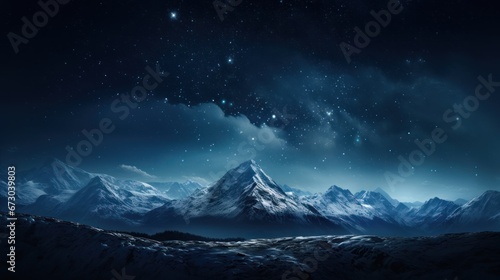 Stars twinkle above as mountains stand in silent watch