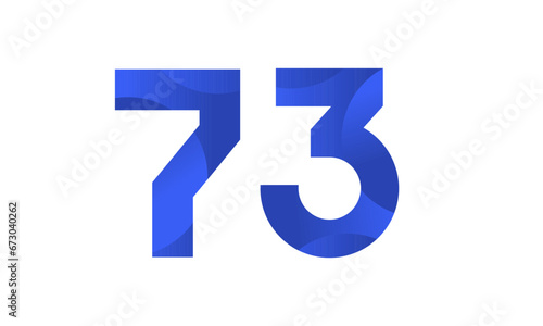 Blue Beach Number Modern Business Logo © nomersatu