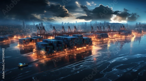 Wallpaper Mural Global commerce, products traverse continents and oceans, flowing from place to place Torontodigital.ca