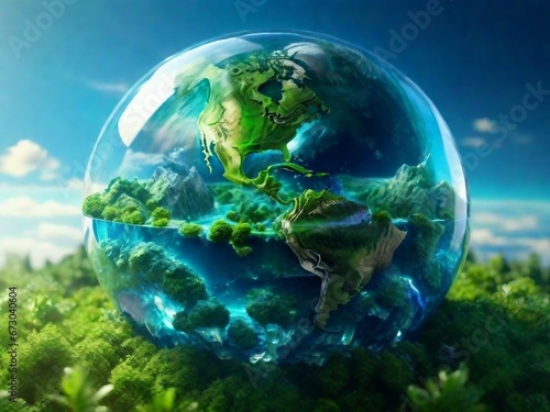 earth in a glass ball 