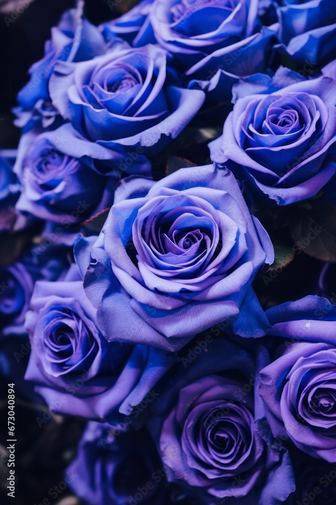 Closeup of purple roses bouquet Closeup of purple roses bouquet