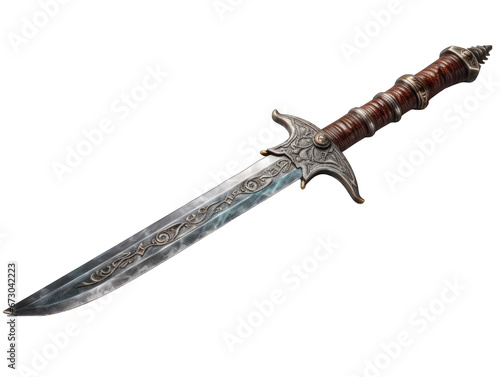 Excalibur Sword Embedded in Stone Isolated on Transparent or White Background, PNG