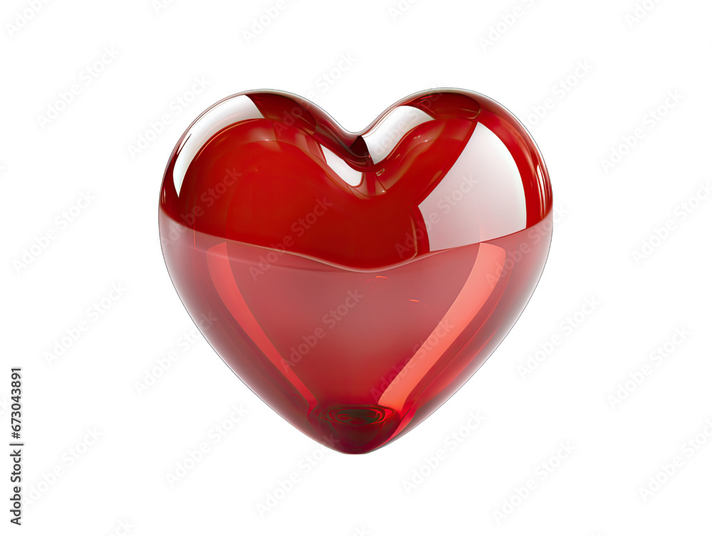 Glossy Heart Icon on Transparent Background Isolated on Transparent or White Background, PNG Glossy Heart Icon on Transparent Background Isolated on Transparent or White Background, PNG