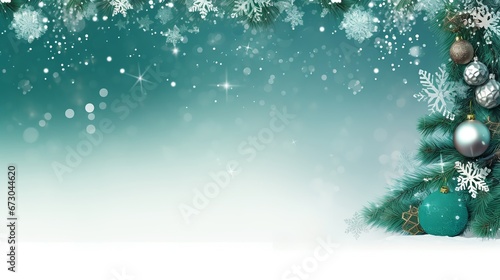 Christmas background with Christmas tree. Christmas cards. AI generated.