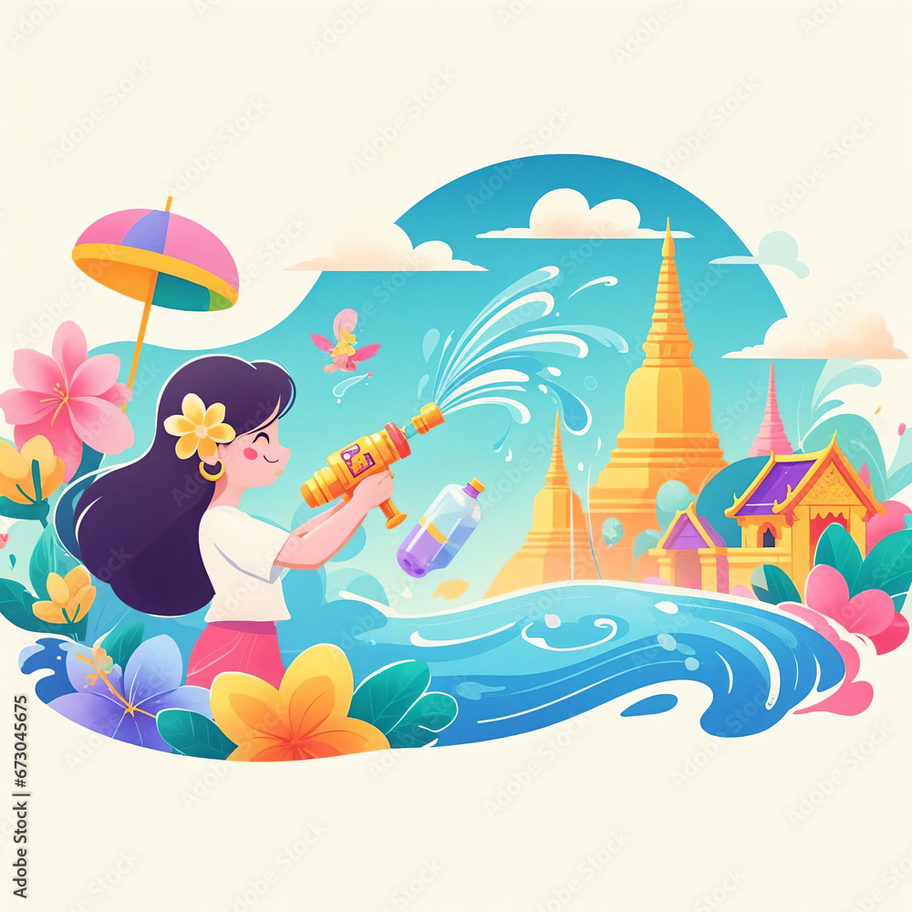 song kran festival poster - vector illustration song kran festival poster - vector illustration