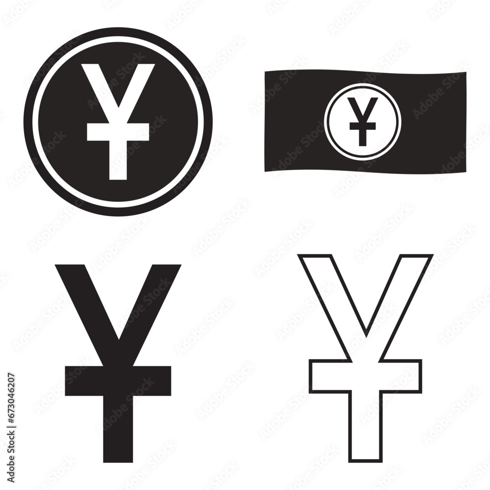 Chinese yuan currency icon Chinese yuan currency icon