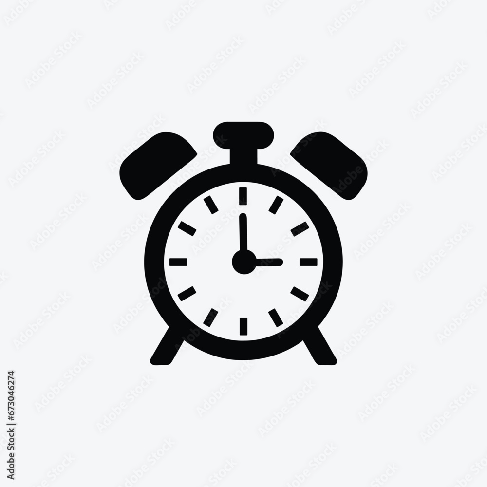 Alarm clock vector icon is isolated on a white background. Alarm clock icon modern design, vector illustration. Alarm clock vector icon is isolated on a white background. Alarm clock icon modern design, vector illustration.