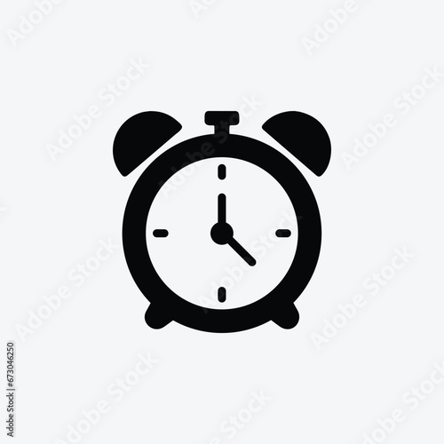 Alarm clock vector icon is isolated on a white background. Alarm clock icon modern design, vector illustration.